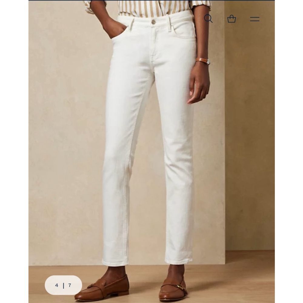 Ralph Lauren Lauren 160 slim white jean size 0